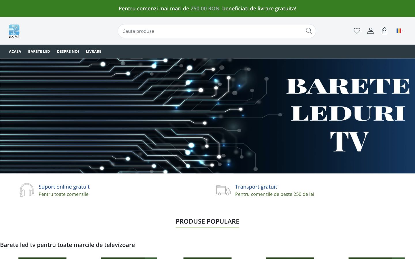 barete-leduri.ro — preview proiect